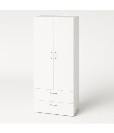 Dwudzielna szafa z szufladami (na wieszaki, z półkami)