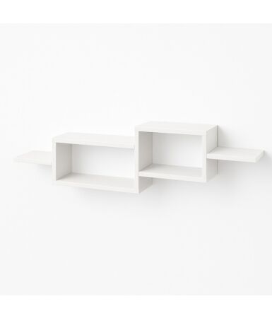 Półka prostokątna podwójna z półkami po bokach